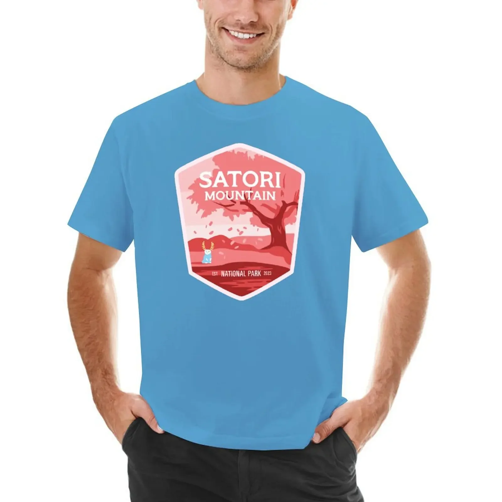

Satori Mountain National Park T-shirt boys animal print customs slim fit t shirts for men