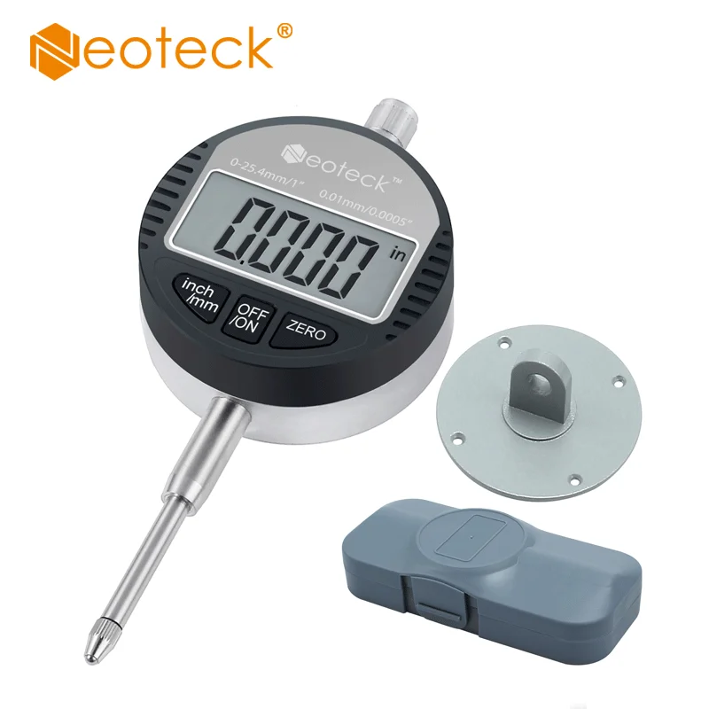 inch/mm Conversion Neoteck Rechargeable Digital Dial Indicator Gauge Range 0-1，Resolution 0.0005 