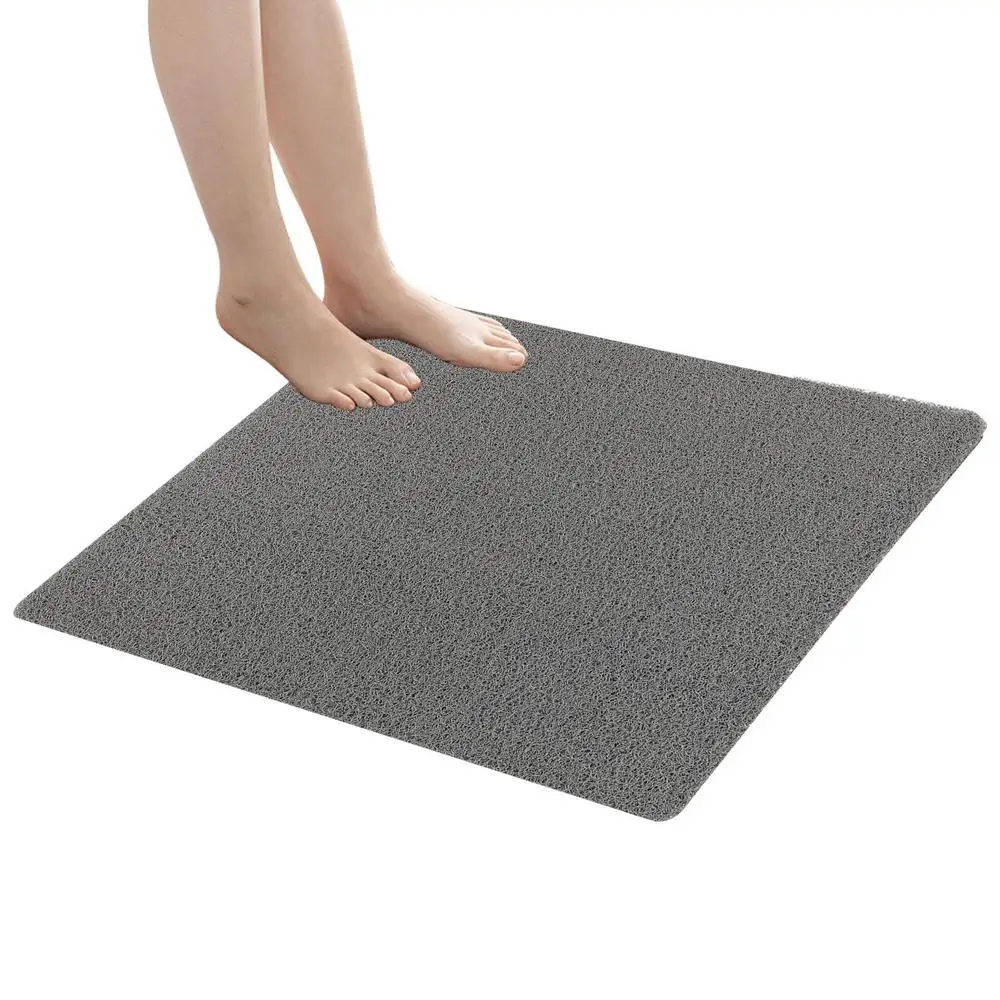 Shower Mat Bathtub Mat,24x16 Inch, Non-slip Bath Mat With Drain, Quick  Drying Pvc Loofah Bathmat For Tub,shower,bathroom (phthalate Free,grey)