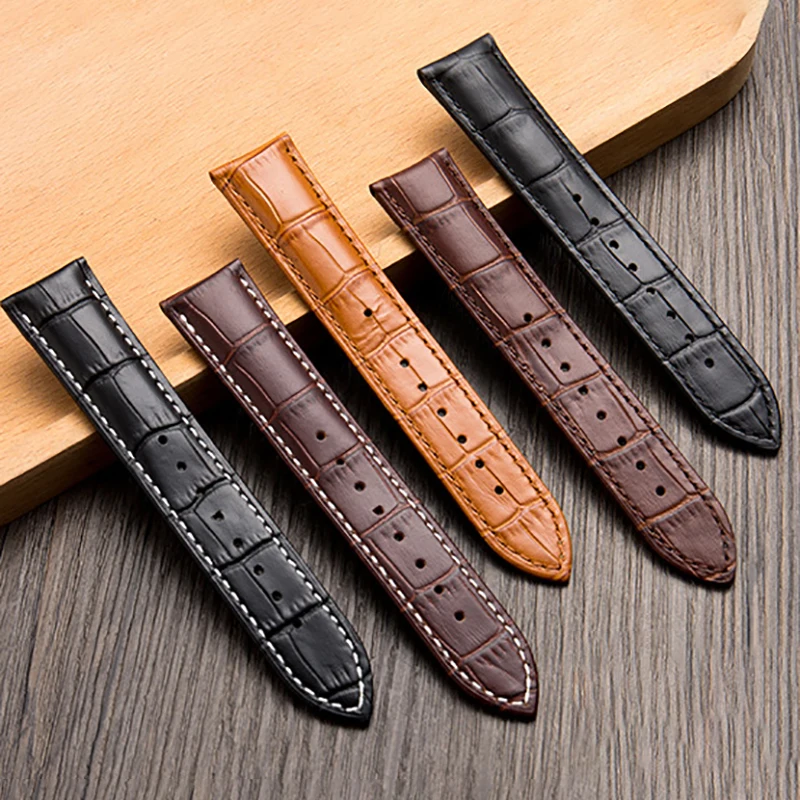 Elegant Genuine Leather Watch Strap - Premium Wristband with Gift Box