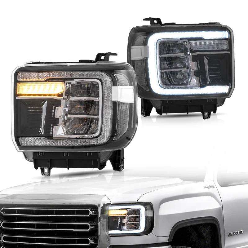 Vland Full Led Car Head Light Animazione Led Lampada Anteriore Fari 2015-2019 Per Gmc Sierra 2500Hd 3500Hd 2014-2018 Sierra 1500