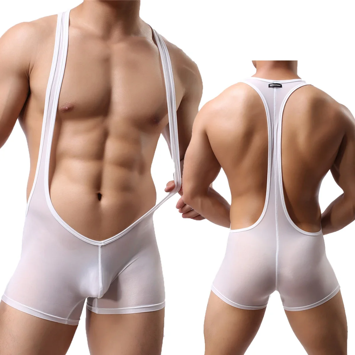Sexy Mens Undershirts Leotard Sports Bodysuits Jumpsuits One-piece Gay Wrestling Singlet Cotton Soft Underwear Pajamas Homewear