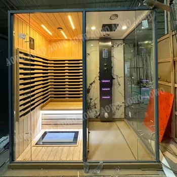 ห้องซาวน่าและห้องอบไอน้ำแบบกำหนดเอง บ้านสำเร็จรูป สปา อ่างอาบน้ำอบไอน้ำ โครงสแตนเลส ห้องอาบน้ำแบบฮัมมาน ฝักบัวนวด คลับดนตรี 1