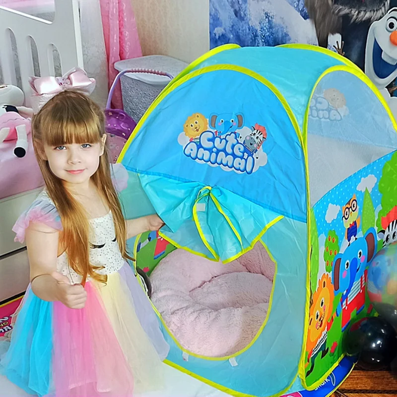 

Beach Children Cartoon Play Tent Baby Foldable Tent Folding Play House Indoor Outdoor Kids Activity House Teepee Birthday Gift