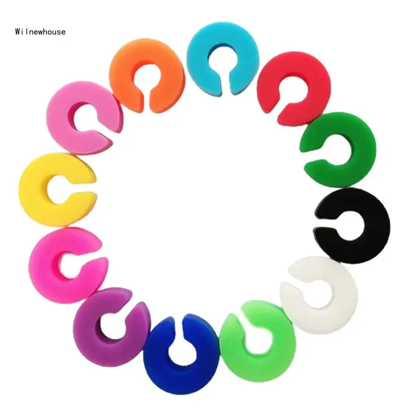 

Wine Glass Markers Set of 12 Mini Circle Silicone Drink Glass Tags Recognizer Cup Labels Signs for Party Bar Dropship