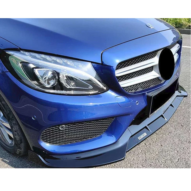 메르세데스 벤츠용 프론트 범퍼 립 스포일러 디퓨저, 메르세데스 벤츠 C 클래스 W205 C300 C160 C200 C350e C260 C200 2015-2018 자동차 액세서리 부품