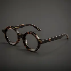 Retro Round Anti - Fatigue Reading Glasses with Blue Light Protection - +400 (Tortoiseshell)