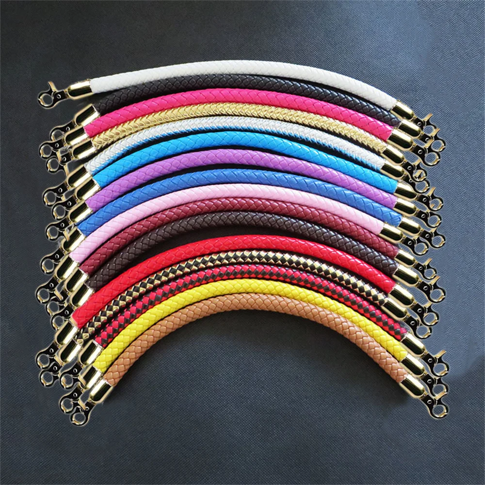 

30/40/60cm New Bag Strap DIY Handle Braided Shoulder Strap Bag Belt Detachable PU Leather Replacement Bag Handle Accessories