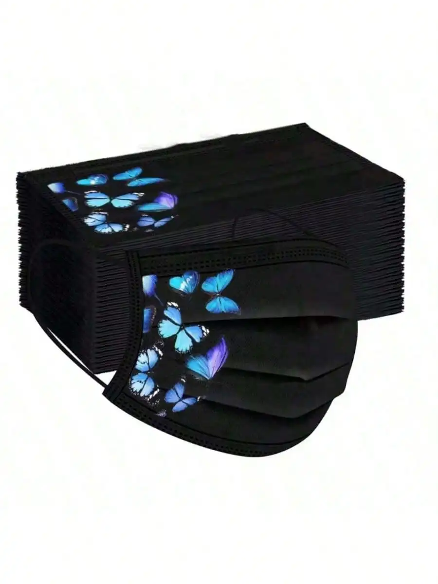 Masque Réutilisable Tissu Papillon - Lot de 3 Motifs