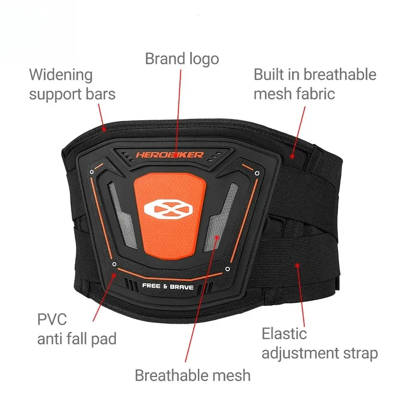 전문가용 통기성 오토바이 안전벨트 |   남성용 고시인성 반사 오프로드 라이딩 허리 보호대
