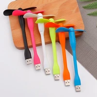 Mini ventilateur USB créatif Portable, ventilateur de refroidissement Flexible et pliable et lumière LED USB pour batterie externe, ordinateur Portable et ordinateur, Gadget d'été 2