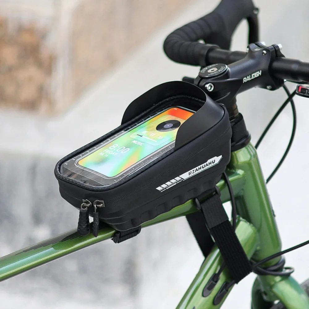Bicycle Front Frame Bag Bicycle Waterproof Phone Case Holder 7 Inches Touch Screen Bag MTB Road Bike Bag Top Frame Tube Bags New