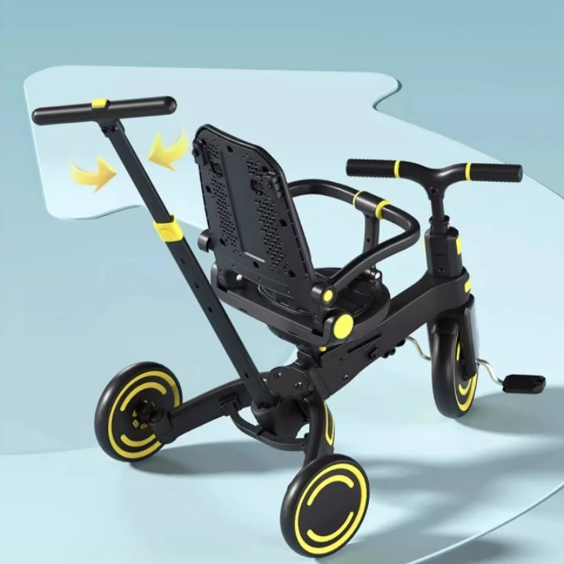 Lightweight three-wheeled baby stroller Two-way seat Multifunctional children's pedal tricycle Lightweight children's bicycle