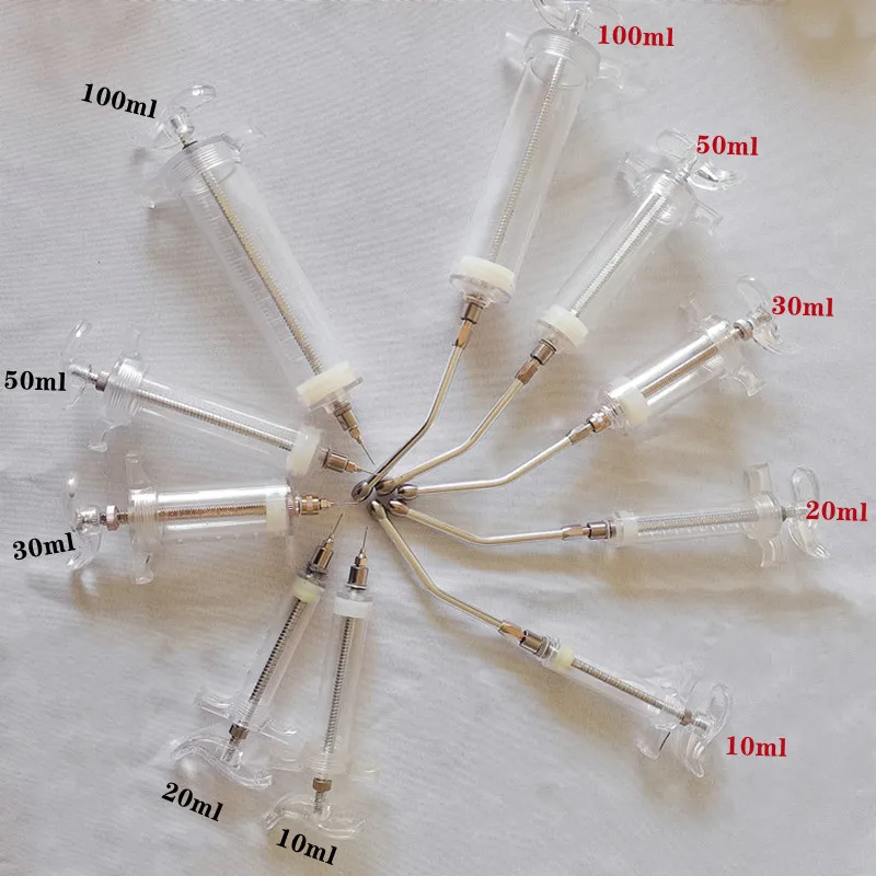 1 Set 10ml/20ml/30ml/50ml/100ml Parrot Syringe Animal Feeding Syringe Bird Chicken Feeder Injection Elbow Pet Feeding Adapter