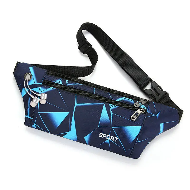 Men Women Sports Fanny Pack Belt Bag Running Waist Bag Small Waterproof Phone Black Gym Bags Riding Mini Chest Bag Dropship