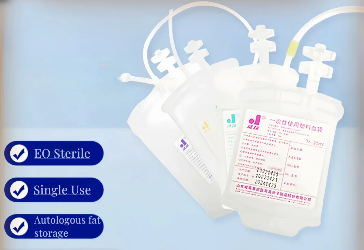 10-pcs Lot Pack Single Use 200ml Medical PVC Storage Bag for Autologou Fat/Autologous fat transfer 6
