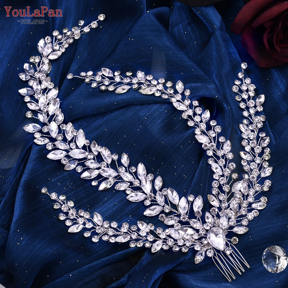 YouLaPan HP458 Bridal Hair Vine with Comb Rhinestone Brides Headband Wedding Hair Accessories Pageant Tiaras and Headdresses youlapan hp458 bridal hair vine with comb rhinestone brides headband wedding hair accessories pageant tiaras and headdresses