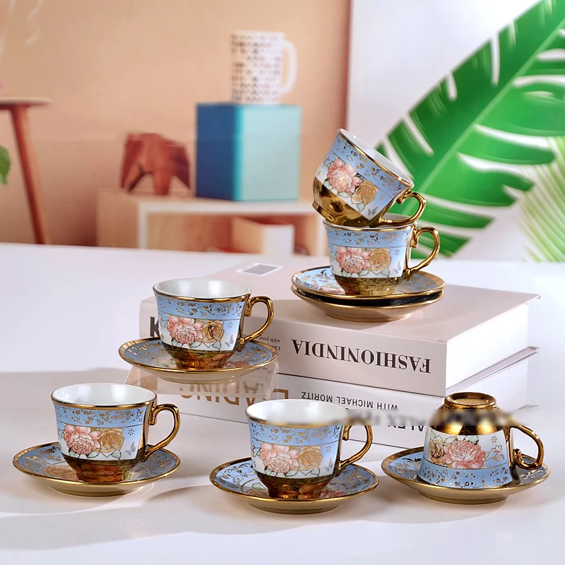 GYZLZZB コーヒーティーカップとソーサーセット磁器北ヨーロッパラテの 