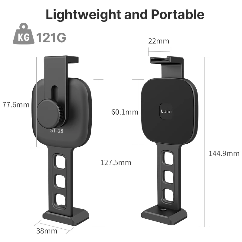 Ulanzi ST-28 Magnetic Phone Mount Holder for iPhone 13 14 15 Tripod Mount with Magsafe Vertical Shooting Cold Shoe Video Light phone tripod flexible phone tripod phone tripod mount phone clip bracket phone clip mount phone holder clamp
