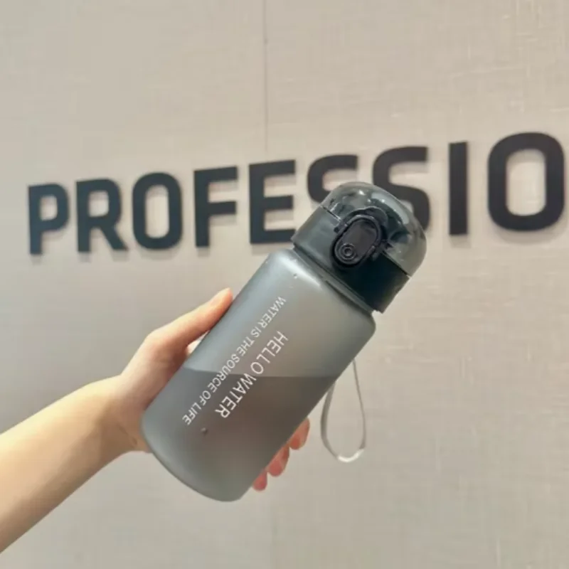 550ML Space-Themed Water Bottle with Anti-Slip Lid & Handle - Durable Plastic, Leak-Proof Design for Outdoor Sports, Camping