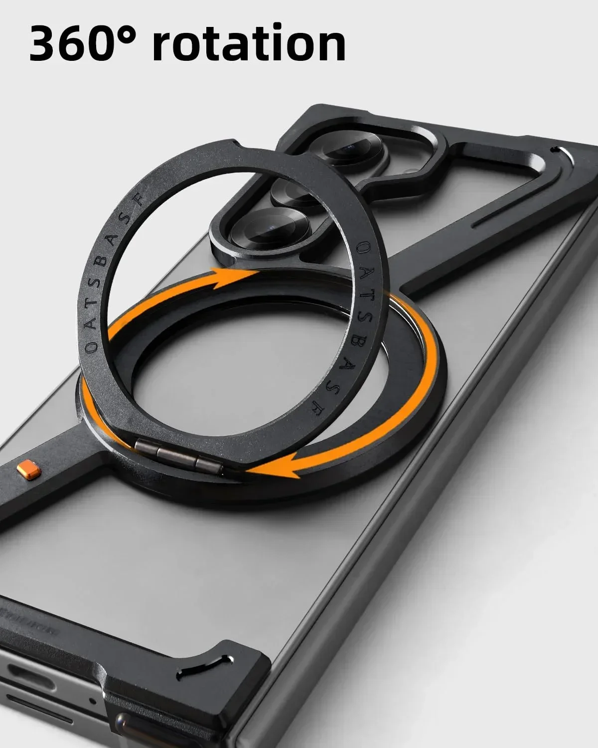 Eary Frameless Case for Samsung Galaxy Z Fold 7 Magsafe with  360°Rotating Magnetic Stand Metal Shockproof Protector Phone Cover