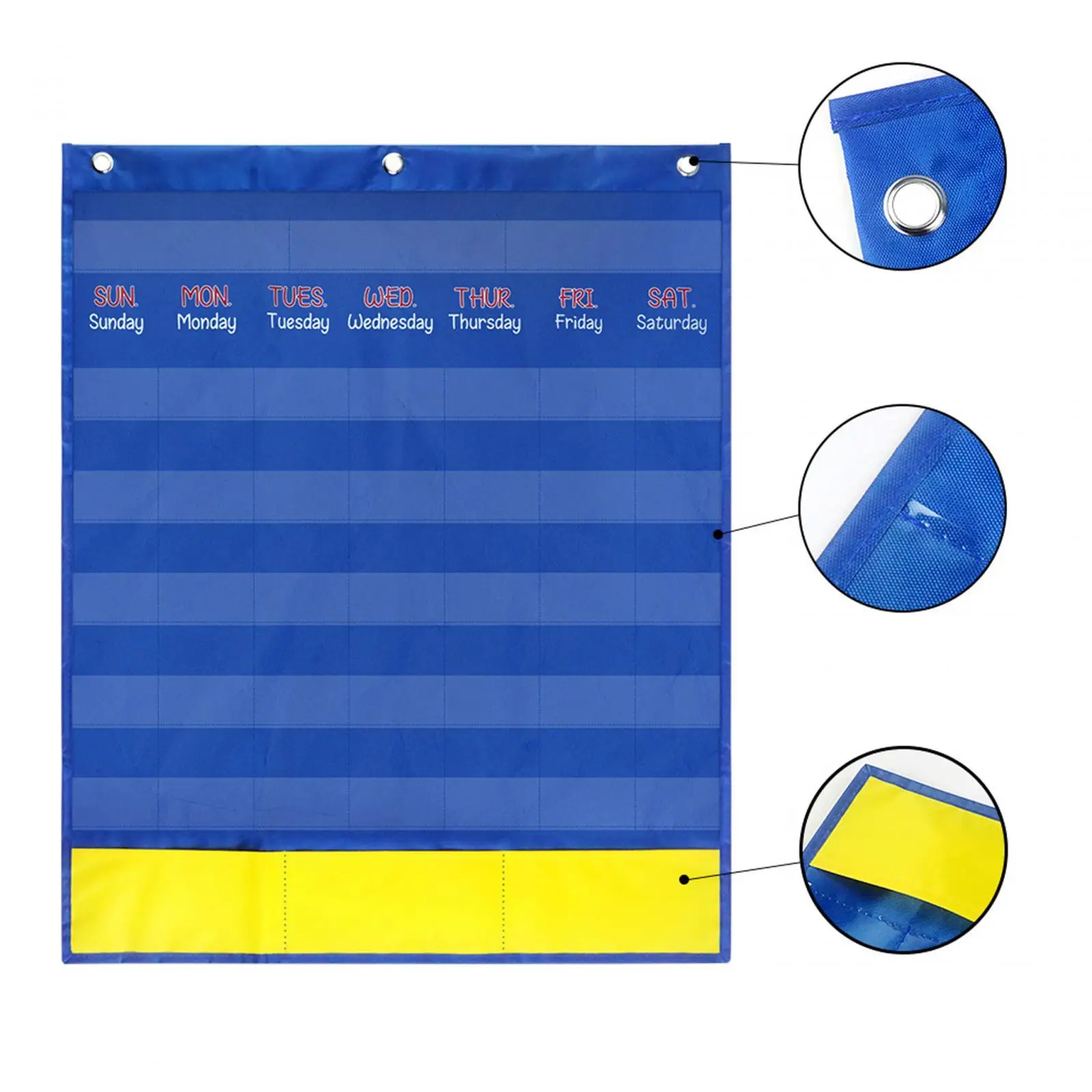 Calendar Pocket Chart Kids Learning Calendar Hanging Bag Calendar for Kids