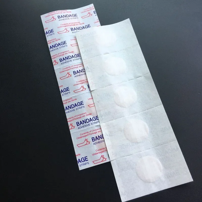 100pcs/lot Round Curitas Adhesive Plaster Bandages for Children Kids  Breathable PE Band Aid Woundplast Wound Patches 5