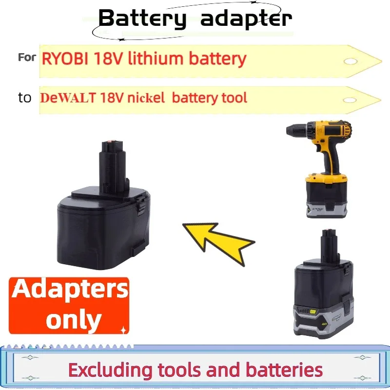 For RYOBI 18V Lithium Battery Adapter To DeWALT 18V Nickel Battery Cordless Electric Drill (Only Adapter)