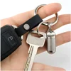 Portable Tiny Pill Organizer for Travel Purse Pocket,Titanium Pill Case Waterproof Pill Container with Stainless steel keychain 5
