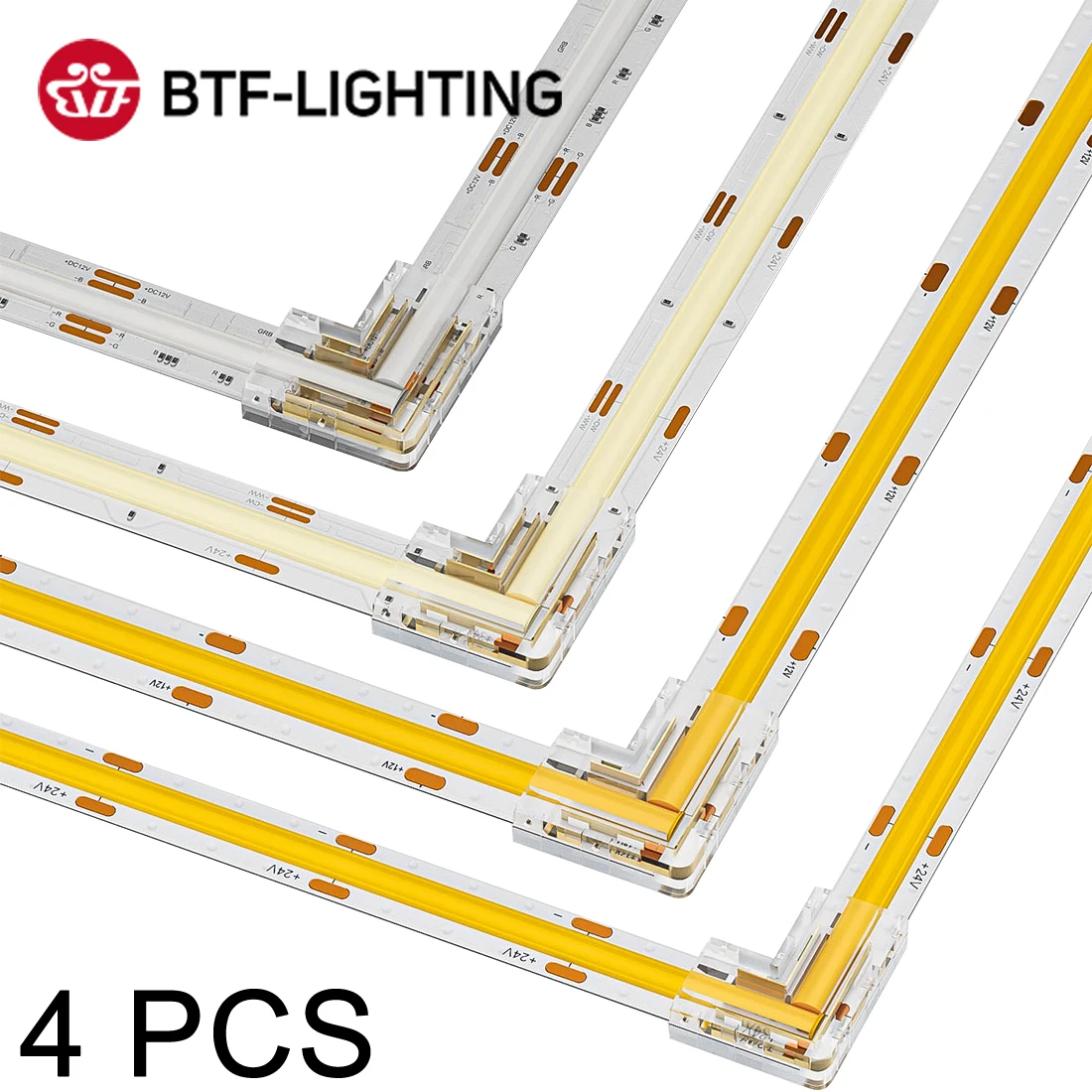 30 Pcs LED Tape Light Connectors Solderless led Light Strip Connectors 2  pin 8mm led Connectors for Strip Lights, Low Voltage Wire Connector for 5v