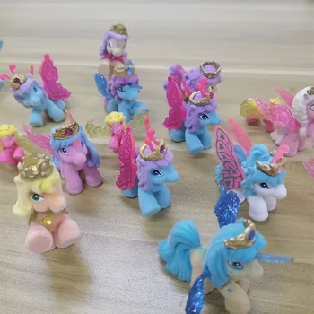 플로킹 포니 인형 필리 스타 컬렉션 서프라이즈 백, 스카이리아 마녀 나비, 귀여운 입상, 어린이 생일 선물