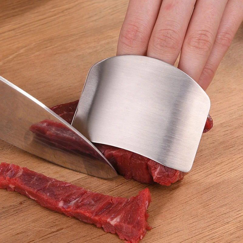 New 1/2 Fingers Guard Protect Stainless Steel Hand Protector Vegetable Cutting Knife Cut Finger Protection Kitchen Gadgets Tools