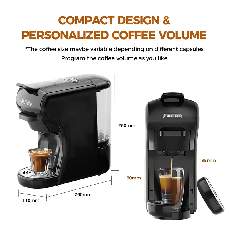 Cafelffe-ホットおよびコールドマルチカプセルを備えた3in 1