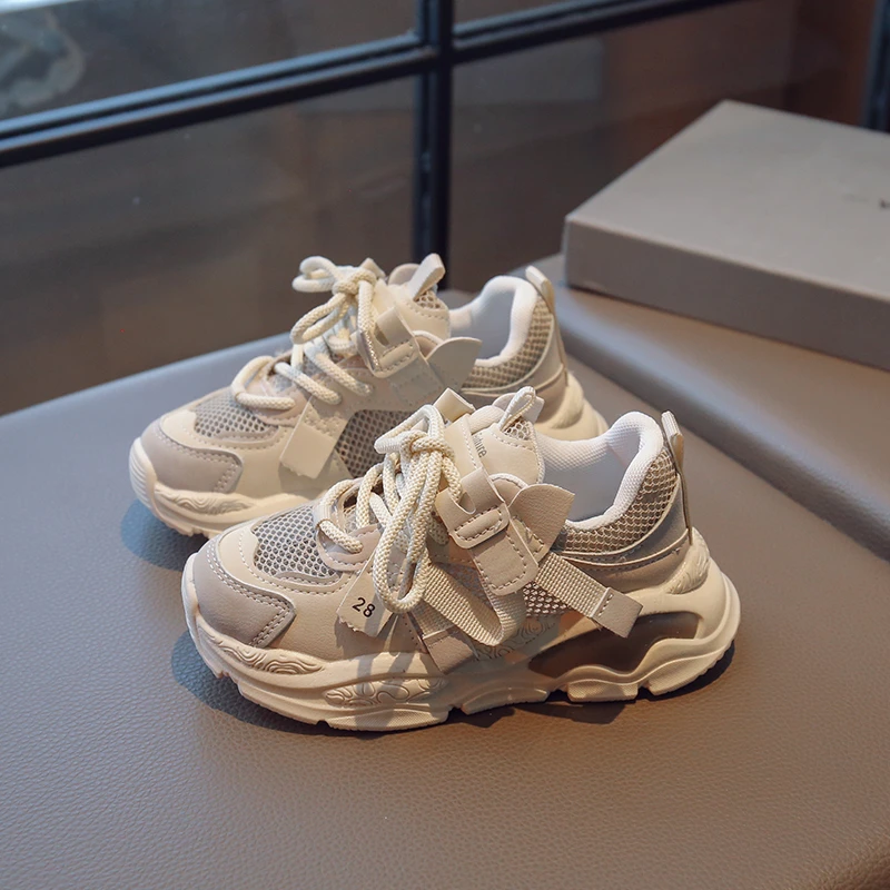 Children Mesh Breathable TPR Casual Sneakers Sport Shoes Toddler Boys Girls Running Shoes Kids Tennis 3-6 Years Chunky Sneakers 3