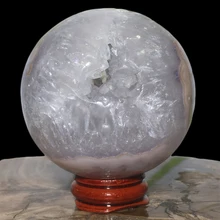 Druzy agata gemma naturale cristallo quarzo Geode sfera Reiki energia Minerla pietra palla di vetro soggiorno decorazione Chakra guarigione