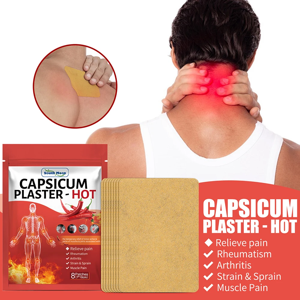 

Пластырь Capsicum для облегчения боли в мышцах, спине, шее, плечах