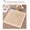 99 Multiplication Board Game Wooden Montessori Learning Educational Toys Math Counting Hundred Children Family Party Games 5