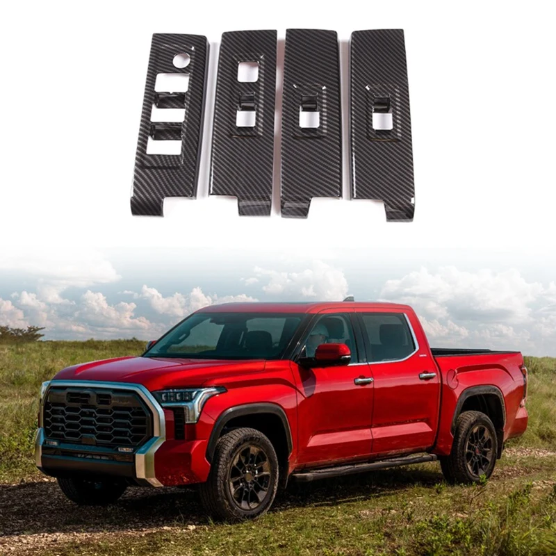 

Автомобильная панель из углеродного волокна для окна двери подлокотника для Toyota Tacoma 2022 2023 LHD