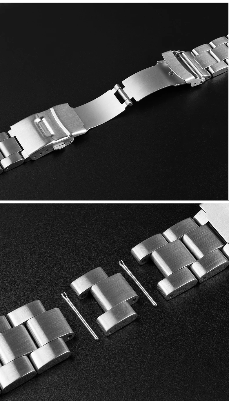 Edelstahlarmband für Seiko Nr. 5 SKX007 skx009 Uhr 20 22 mm gebogenes Armband für Oyster SSK003 für gebogenes Jubilee-Armband – Detail 11