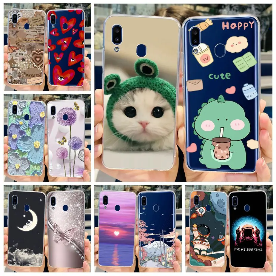 Per Samsung Galaxy A20 Custodia A20E A30 Custodia Morbida In Silicone Verniciato Carino Per Samsung A20E A20 Galaxy A30 Cover Posteriore Borse