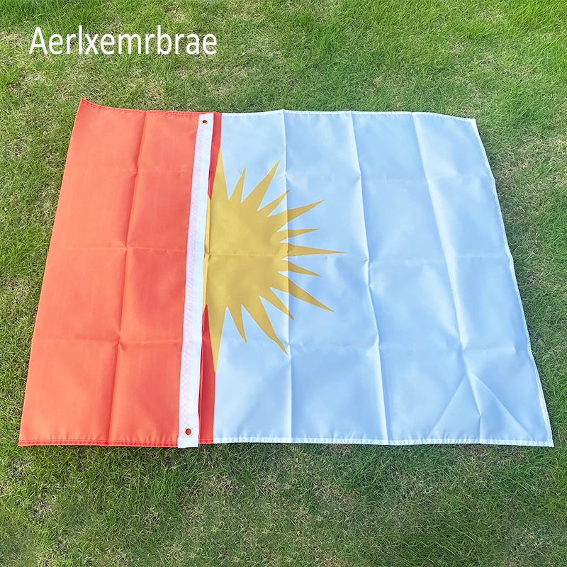 DRAPEAU YESIDI NOUVEAU 90x60cm - DRAPEAU YÉZIDISME 60 X 90 Cm Fourreau