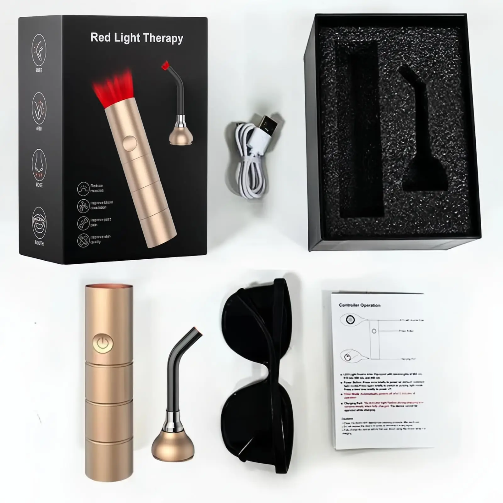 מכשיר טיפול באור אדום נייד להקלה על כאבים במפרקים ושרירים קרוב אינפרא-אדום 810nm 850nm 940nm