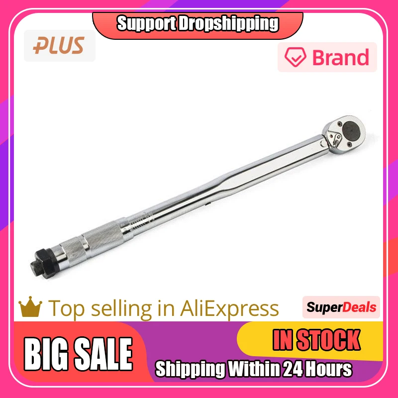 

1/2 Inch Drive 28-210 Nm Preset Torque Wrench Auto Tire Repair Spanner Maintenance Tool For Bicycle Motor Car Accessories Drop