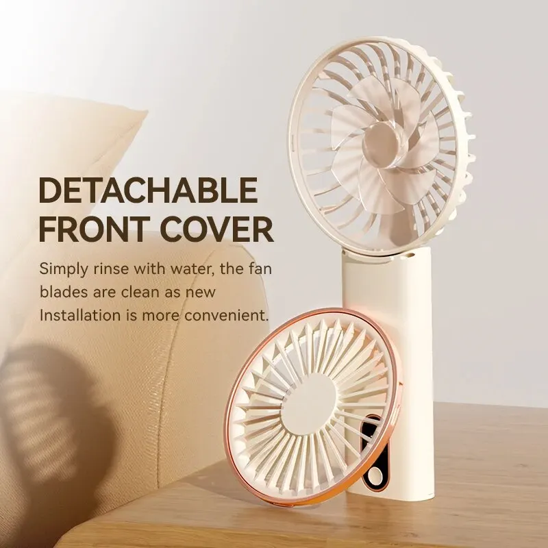 Handheld Ultra Slim MiniFan W10 | 4-Speed Portable Fan | Battery % Display | USB Rechargeable | 10Hrs Runtime | Child-Safe