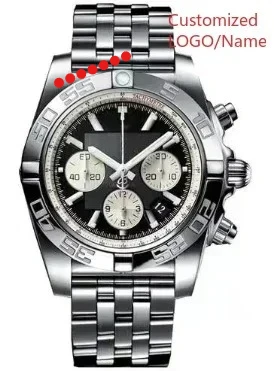A989 Store Customized Watch Fashion Sport Quartz Watch for Men Chronograph Sapphire Glass Silver Rose Rotating Bezel