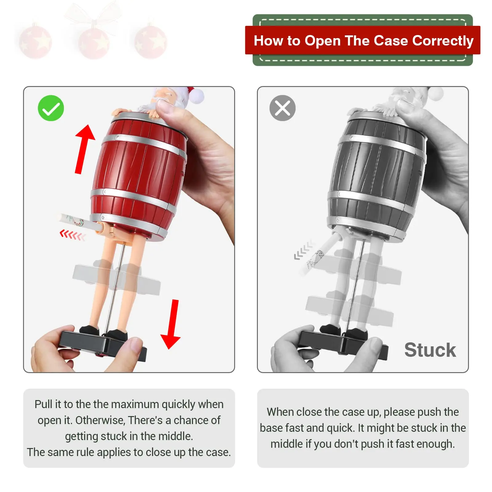 Funny Cigarette Dispense Santa Claus Figurine Statue Cigarette Holder Case for Christmas Party Home Decor for King Size