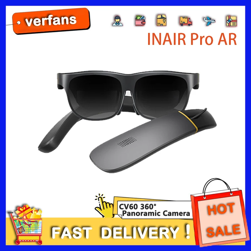 INAIR Pro AR glasses office DP direct connection large screen multi-screen binocular portable display XR glasses neck ring set