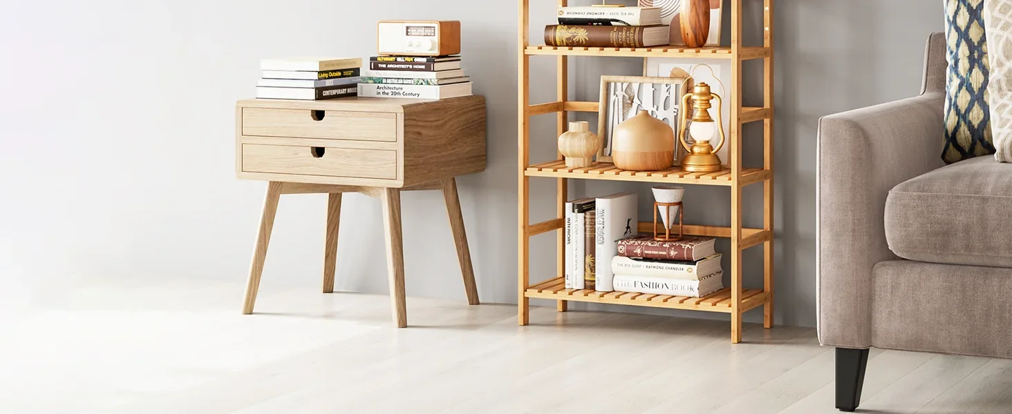 6-Tier Bamboo Shelf