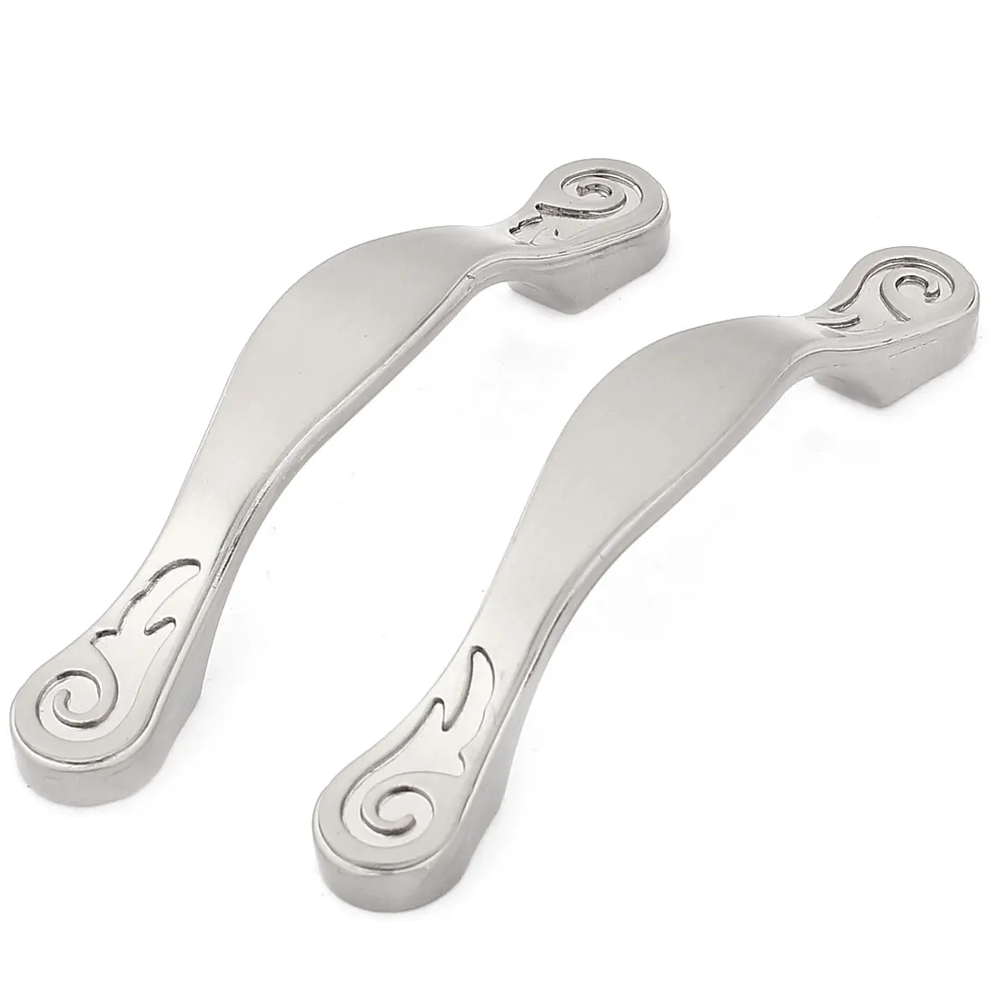 

2Pcs 64mm Kitchen Furniture Cabinet Drawer Closet Pull Handle Knobs Silver Tone Furniture Hardware for Cabinet Door Drawer