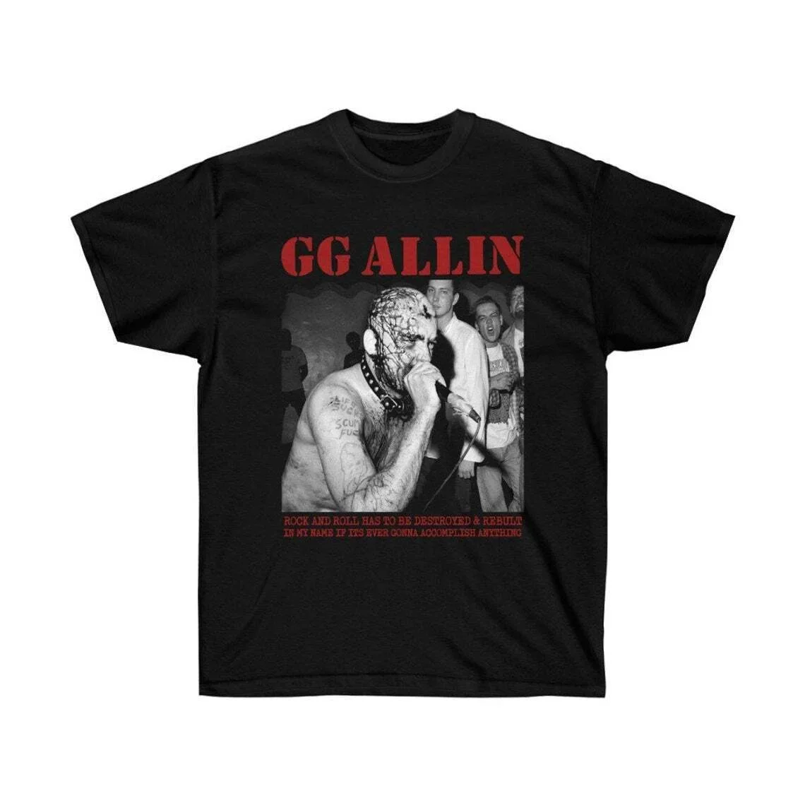 GG Allin Shirt Short Sleeve Shirt Black Unisex All Size Shirt KK28 -  AliExpress, image size:1140x1140